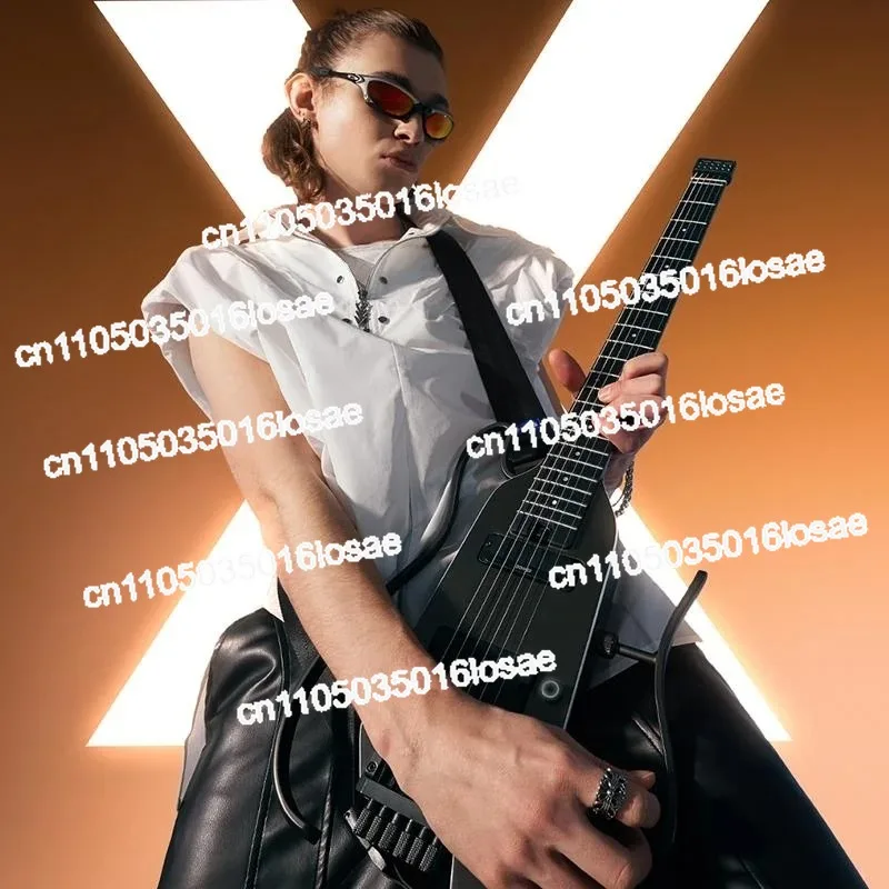 X Pro Electric Guitar Headless Portable Smart Design Detachable Hush X Featuring Rosewood Maple for Bass Playing