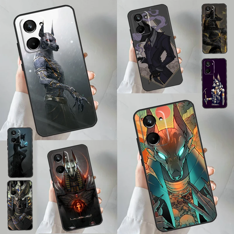 Anubis Ankh Egyptian God For Realme GT5 GT Neo 5 9 10 11 12 Pro Plus C30 C31 C33 C35 C25s C21Y C51 C53 C55 C67 Case