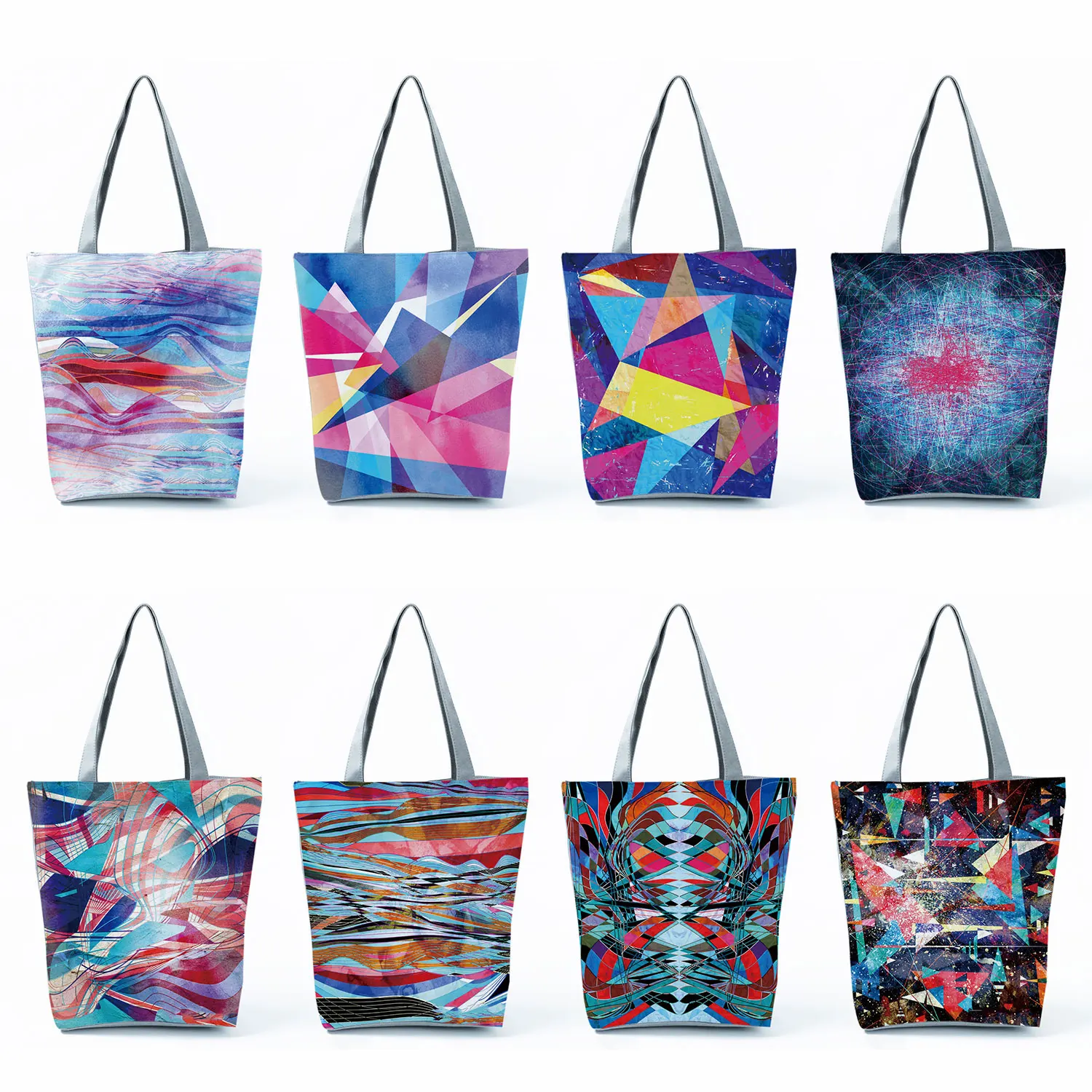 

Color Geometry Tote Bag Casual Large Capacity Printed Shoulder Bags Ladies Big Foldable Shopping Bag 2022 New Handbags For Women