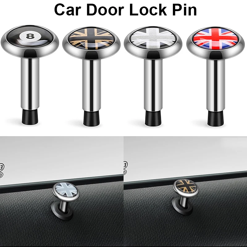 Для MINI COOPER S One JCW F55 F56 F60 R50 R55 R56 R57 R60 R61 Защитный металлический болт дверного замка, кнопка, булавка, отделка, аксессуары