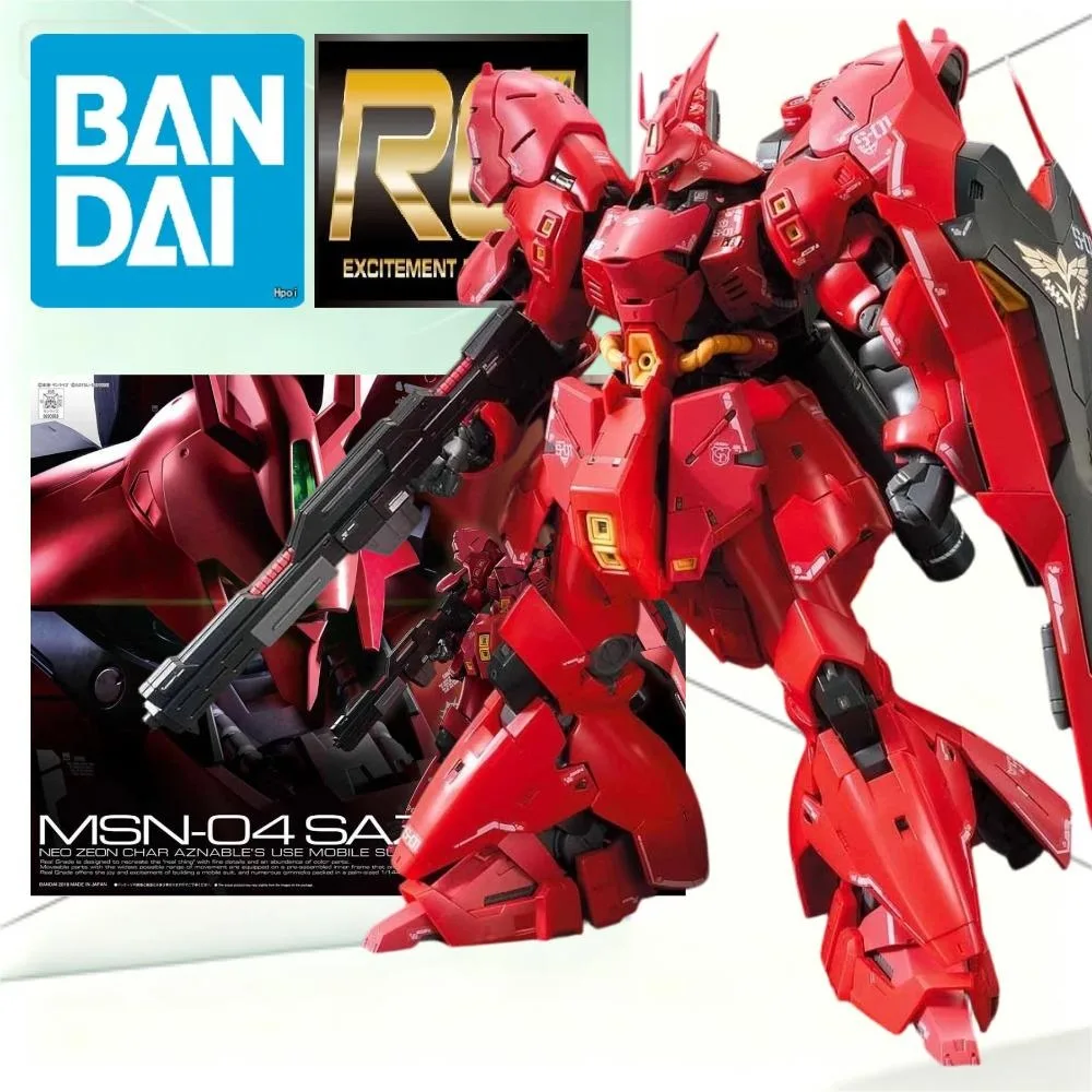 Bandai RG 1/144 MSN 04 Sazabi Assembly Model Kit From Mobile Suit Gundam Chars Counterattack High Mobility Detailed Plastic