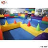 Piscina inflable de bolas flotantes, juguetes coloridos 2 en 1, 6x4x2mH 4