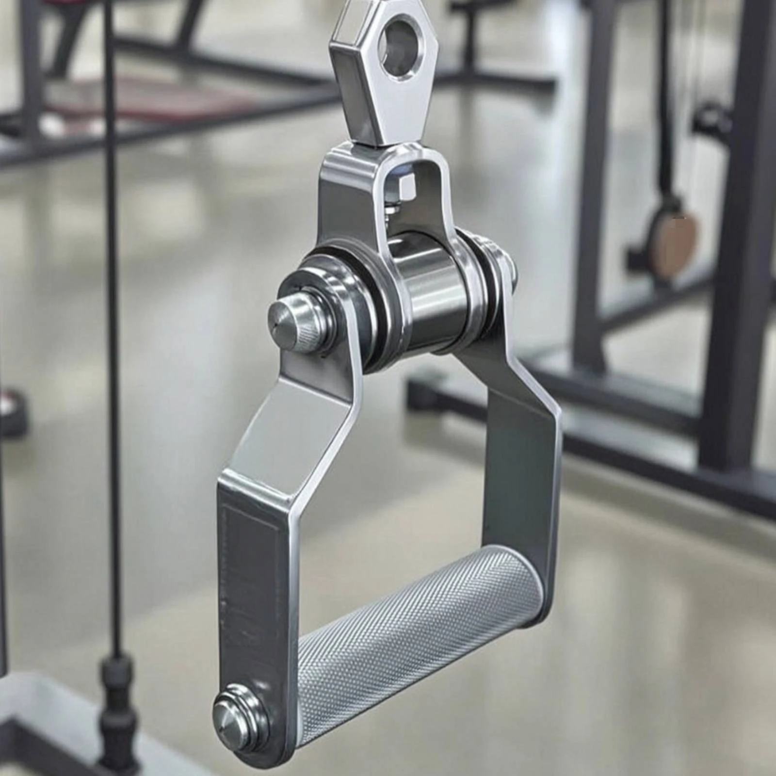 Lat Pulldown Handle Textured Cable Machine Handle with Rotating Joint Exercise Attachment Long-Lasting for Fitness Enthusiasts