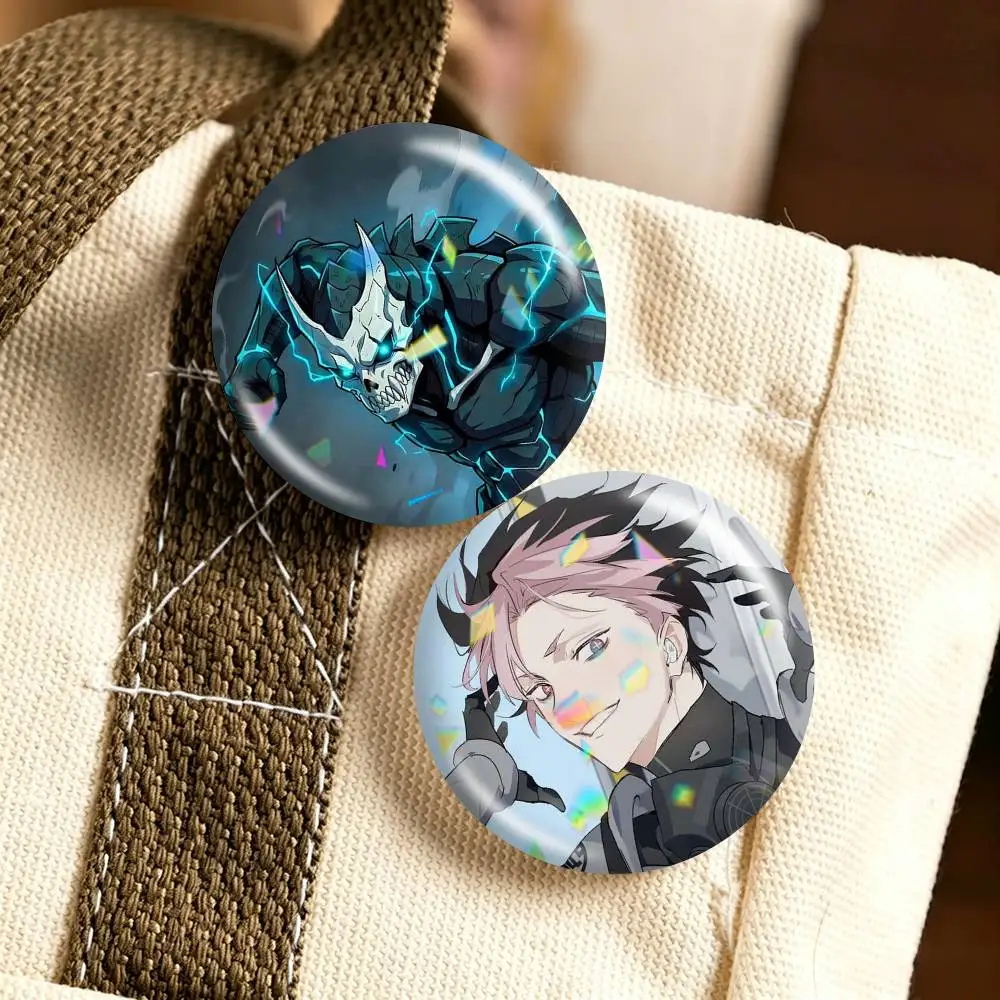 Anime K-Kaiju No 25 32 44 58 75mm Badges Personalized Round Brooches Pins Accessory Gift