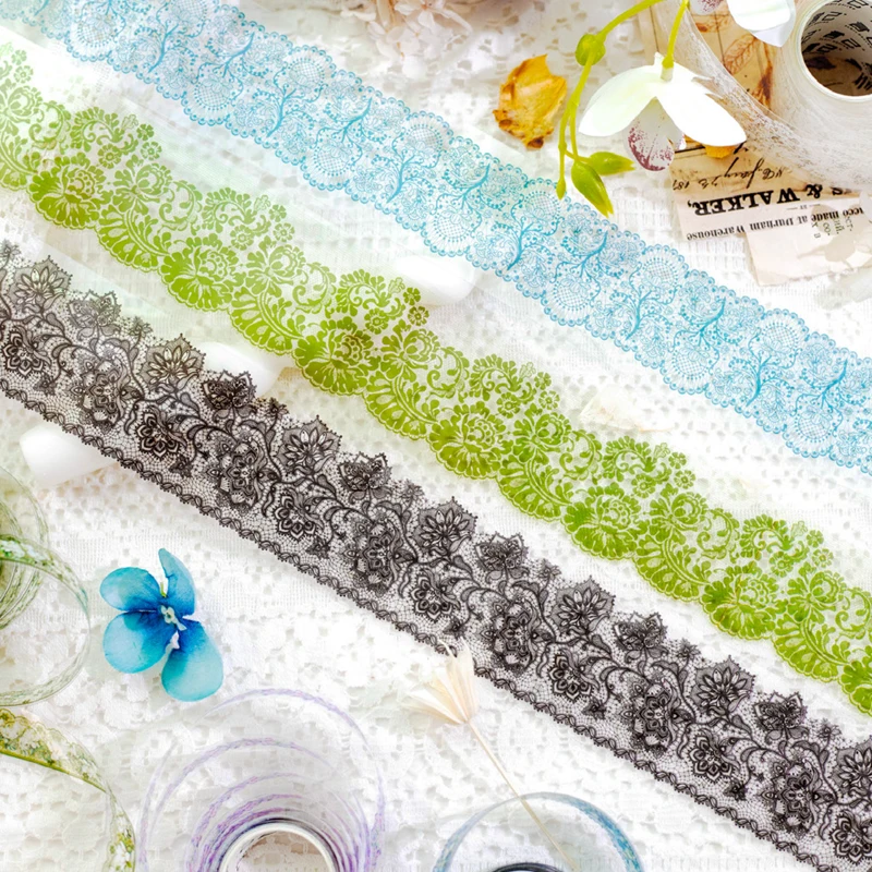 4 Style 3 Roll/box Lace Tape Sticker Set for DIY Journal Notepad Notebook and other Handbook Decoration