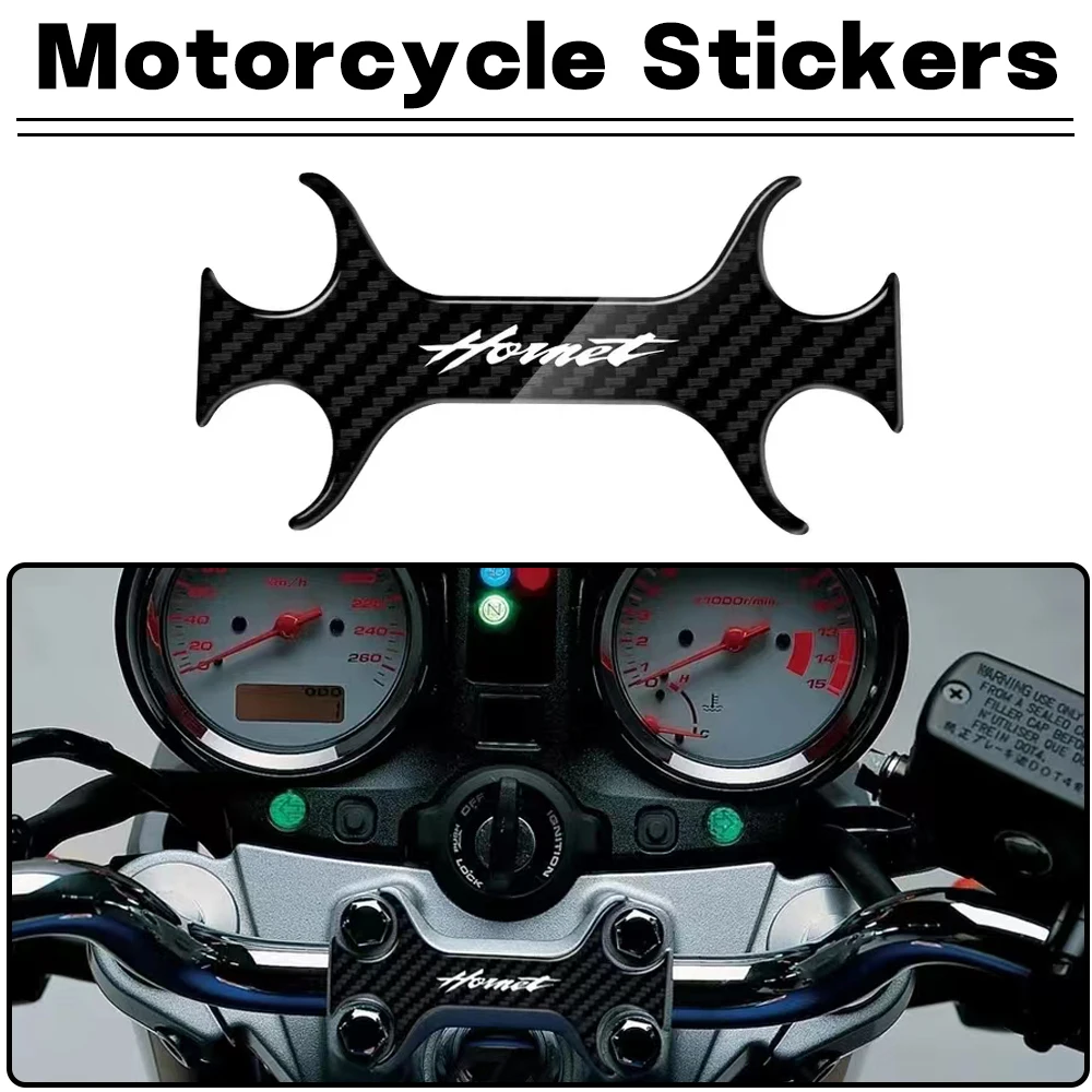 

For HONDA Hornet 600 up to 2004 Motorcycle sticker Carbon fiber appearance decal Upper Triple Yoke Defender