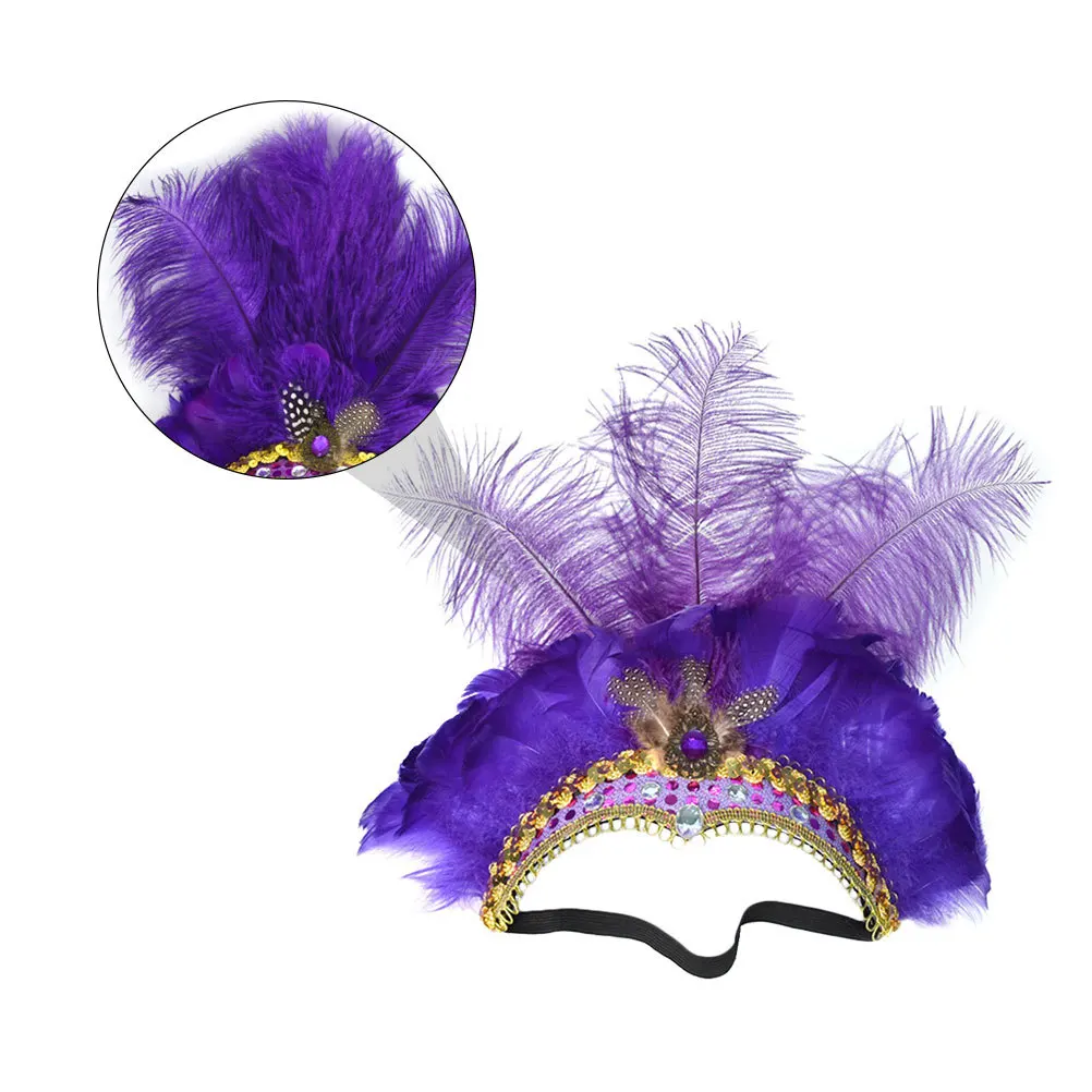 

Головной убор с блестками, повязка для волос, аксессуар для вечеринки, сценического выступления, американский костюм, хорошая атмосфера, макет, реквизит для макияжа, уникальный