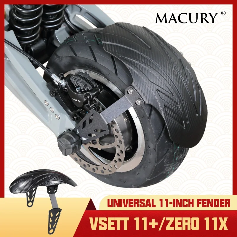 Universal Carbon-Fiber-Pattern Mudguard for VSETT 11+ ZERO 11X KAABO 11-Inch Electric Scooter Adjustable Fender Wheel Cover Wing