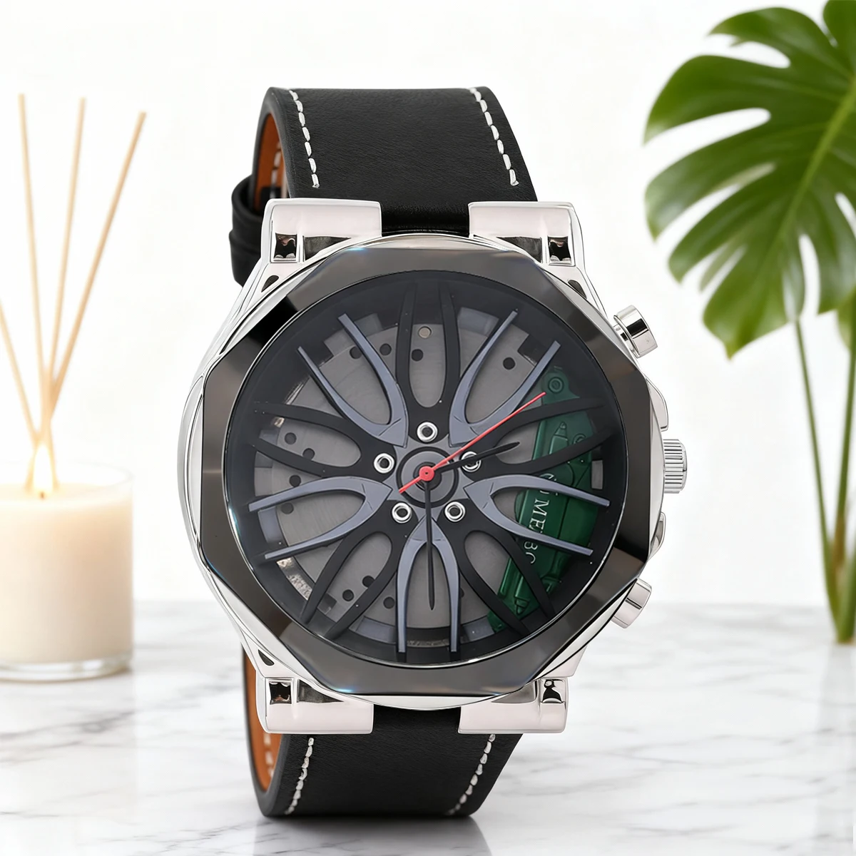 

Personalized Wheel Hub Design Men's Wristwatch Trendy Boys Accessories Suitable for Birthday Gift