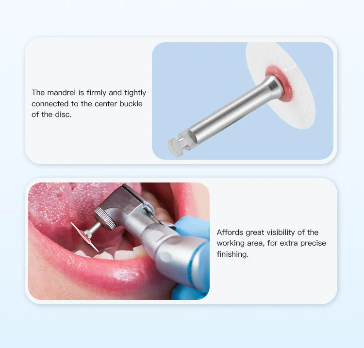 3 Boxen AZDENT Dental-Polierscheiben, transluzent, Durchmesser 12,5 mm, mit Aluminiumoxidpartikeln, 1 Stück Dorn, Zahnmedizin-Werkzeug – Detail 7