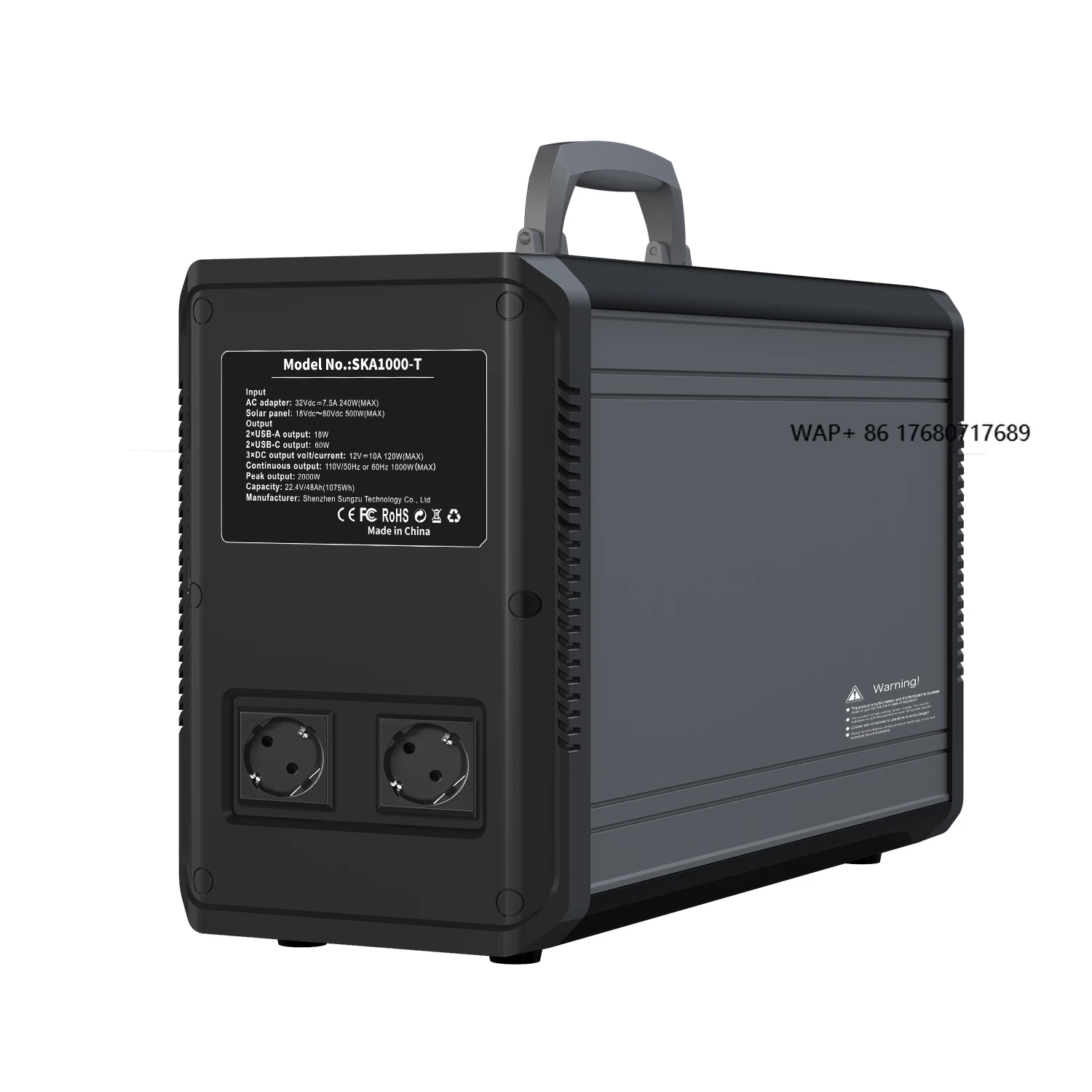 Solar 1kw 1000w Rechargeable Generator Solar Battery Power Bank Portable Power Station for Outdoor Camping