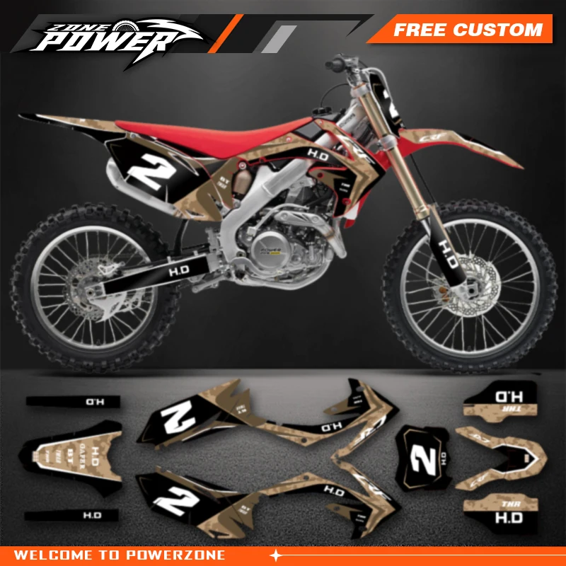 Powerzone Motorcycle Graphic Decal Stickers Kits For Honda CRF450 CRF450R 2009-2011 2012 CRF250 CRF250R 2010 2011 2012 2013 113