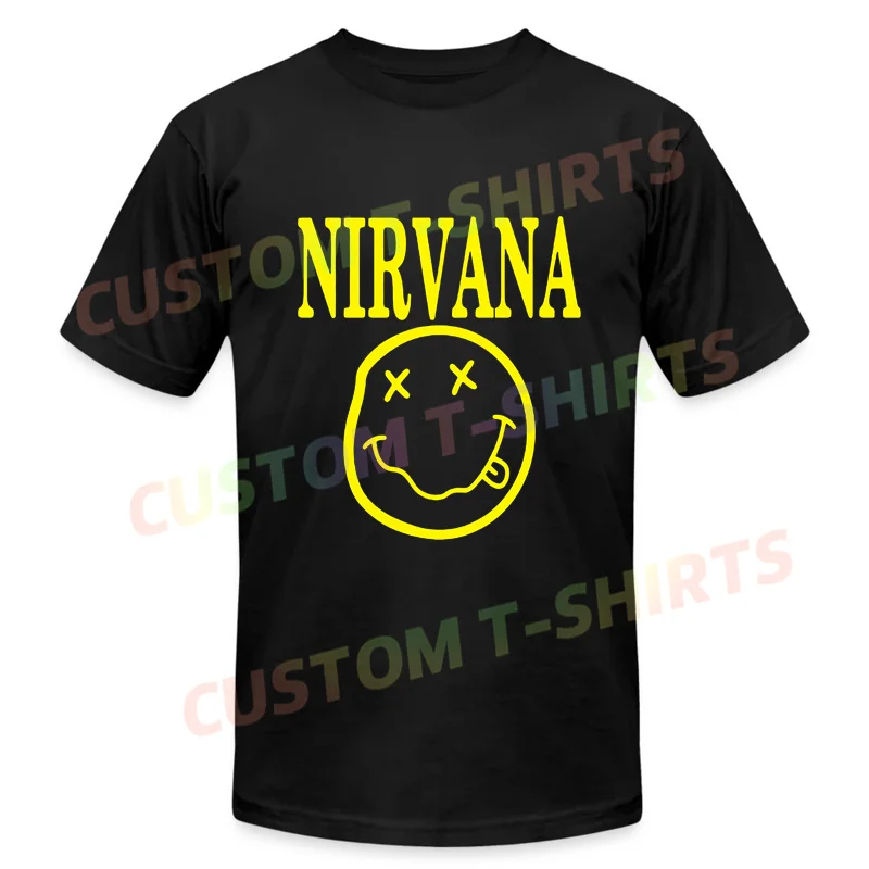 2024 Men T Shirt Casual Smoly Yellow Kurt Flower Sniffin Rock Band Organic T-shirt Graphic Summer Short Sleeve 100% Cotton S-3XL