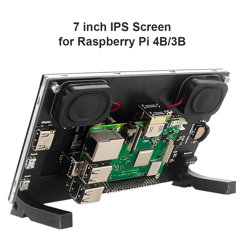 

7-дюймовый модуль сенсорного экрана IPS для Raspberry Pi 4B/3B 1024x600, регулируемая подсветка дисплея ноутбука, мини-монитор ПК