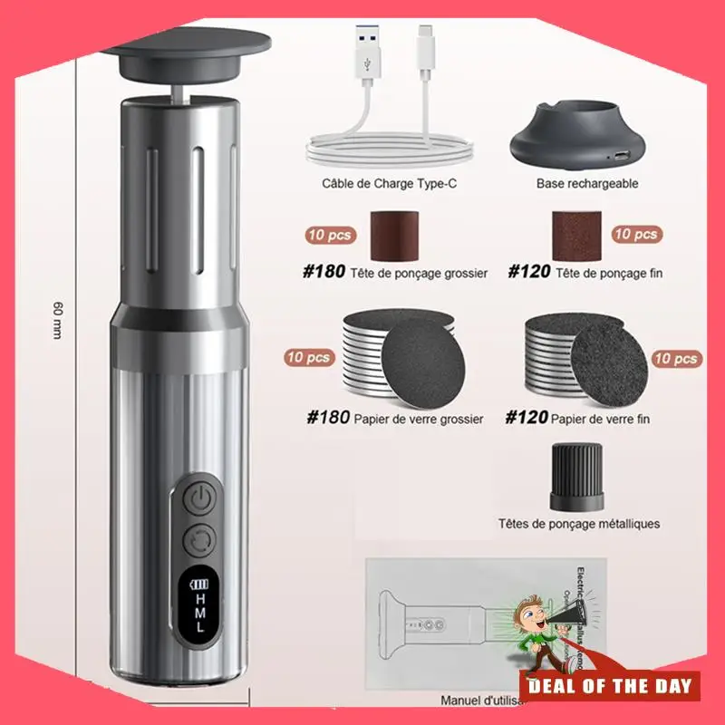 24-Hour Delivery Cordless Electric Foot Callus Remover 6 Speeds Charring Dock Foot Filer Kit For Women Men