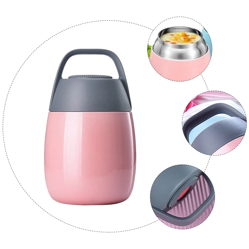 

Stainless Steel Thermal Lunch Box 450ml Insulated Food Container Bento Jar Wide Mouth Heat Cold Preservation School Work Picnic
