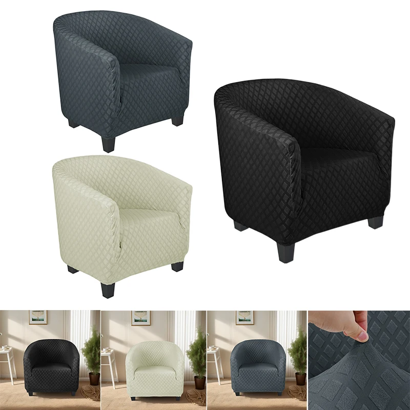 

Solid Color Chair Cover Elastic Club Sofa Covers Stretch Spandex Single Armchair Sofa Slipcovers for Living Room Bar Home Decor