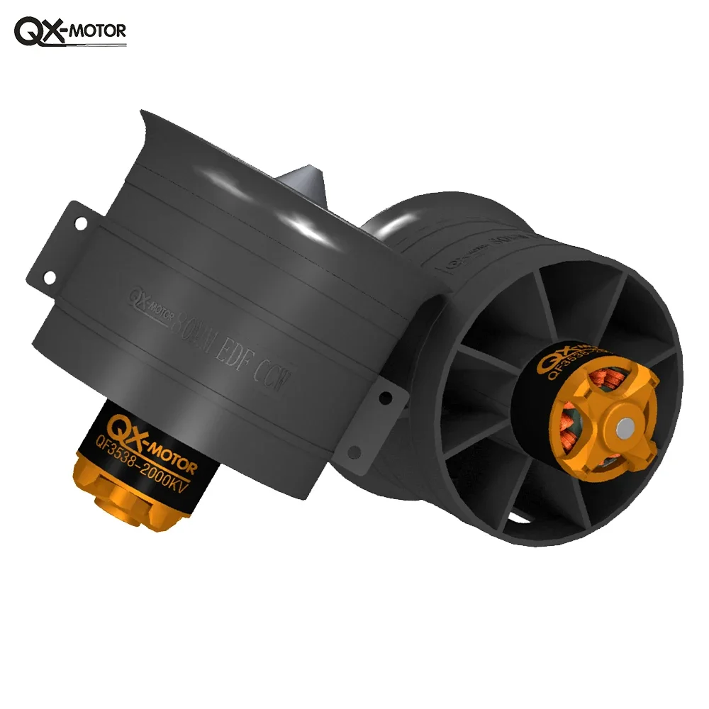SkyDElQX-MOTOR 80mm 12-Blade EDF Unit With Brushless Motor For RC FPV Jet