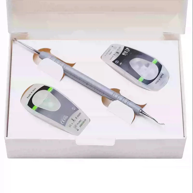 

1Set Dental Whitening material Quick Foam Pad Spatula Handle Composite Resin Filling Veneer Foam Head Spatula Suite Nursing