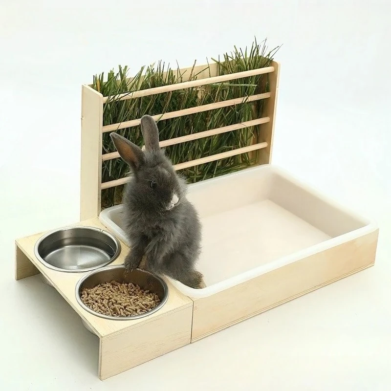 Rabbit Grass Shelf Rabbit Cage Ornamental  Feeder Feeding Box Breeding Home Encryption Quail Nest Hamster Nest Set