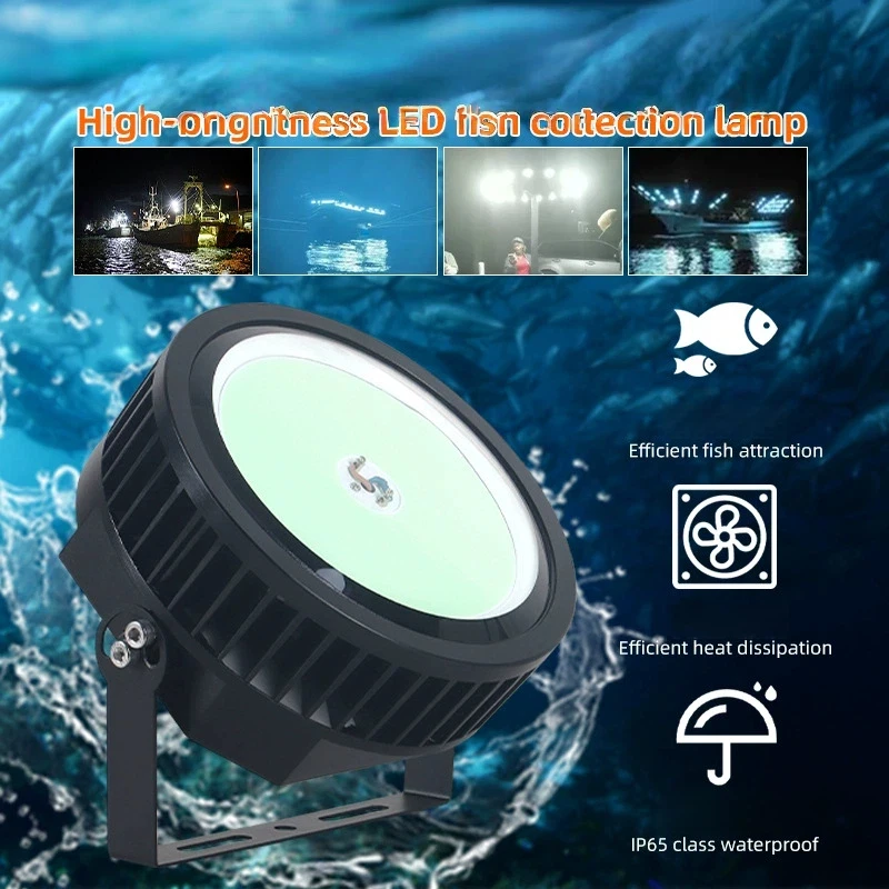 

Светодиодный фонарь для рыбалки на 1000 Вт, водонепроницаемый, 220 В, синий свет, для морской рыбалки, приманка для кальмаров