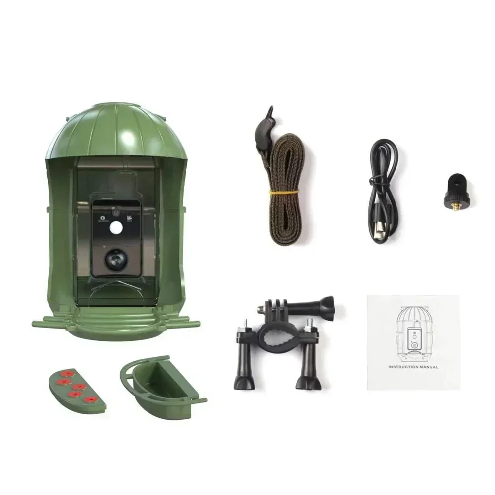 1080P HD Smart Video Bird Feeder Camera Wildlife Gazebo Feeding Supplies Outdoor Waterproof Bird Accessories with Solar Panel