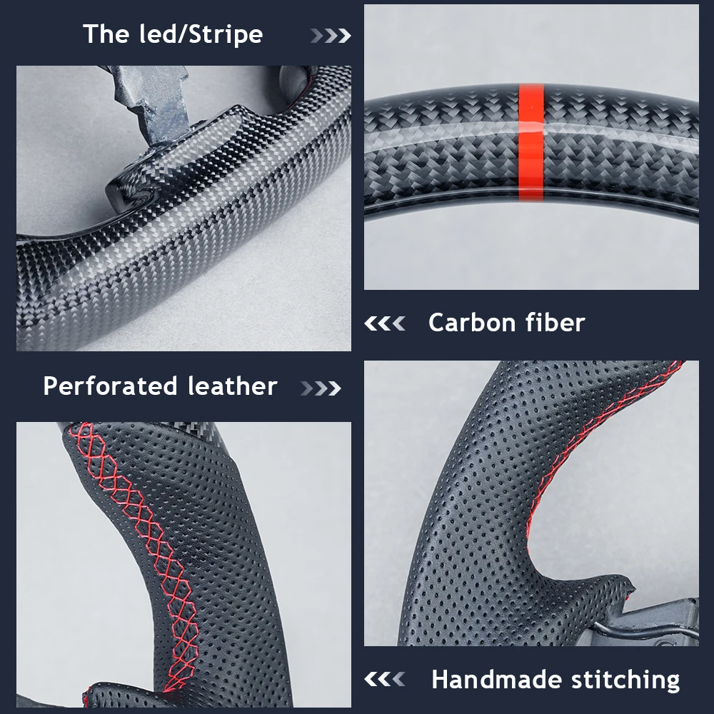 LED付きカーボンファイバーステアリングホイール,穴あきレザー,fスポーツステアリングホイール,Lexus is250,is300,is350c,isf 2006-2011に適しています