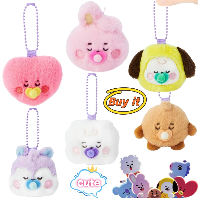 

Новый брелок BT21 Chimmy Koya RJ Shooky Cooky Tata Mang: креативная коллекционная кукла-модель, парный брелок для автомобиля, школьной сумки, подарок