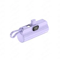 Pocket capsule mini compact with its own cable battery power bank 5000mAh mobile power supply
