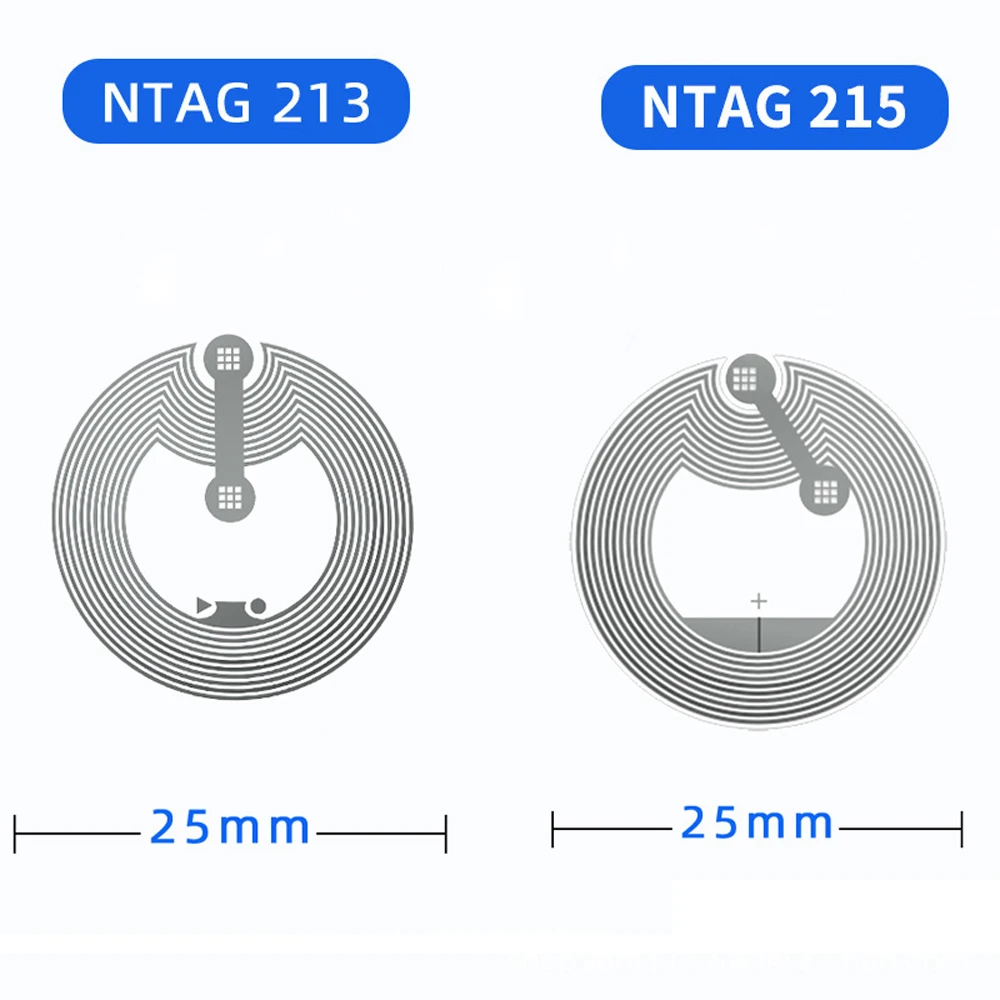 10pcs 13.56MHz Ntag213 ntag215 Universal Label NFC Ntag213 TAG Sticker RFID Key Token Patrol NXP MIFARE Ultralight Tags