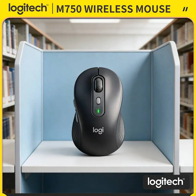 

Беспроводная мышь M750 - 90% снижение шума при нажатии, мягкая подставка для большого пальца, SmartWheel, 20 месяцев автономной работы, идеально для ежедневной работы
