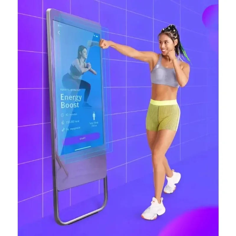 

32 43 Inch Smart Fitness Mirror Virtual Fitting Mirror Interactive Touch Screen Magic Mirror For Exercise Workout/Sport/Gym/Yoga