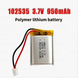 950mAh 102535 Li Po Battery 3.7V Soft Pack Polymer Lithium Batteries Plug Ph2.0 for Beauty Equipment Massager Toys Recorder