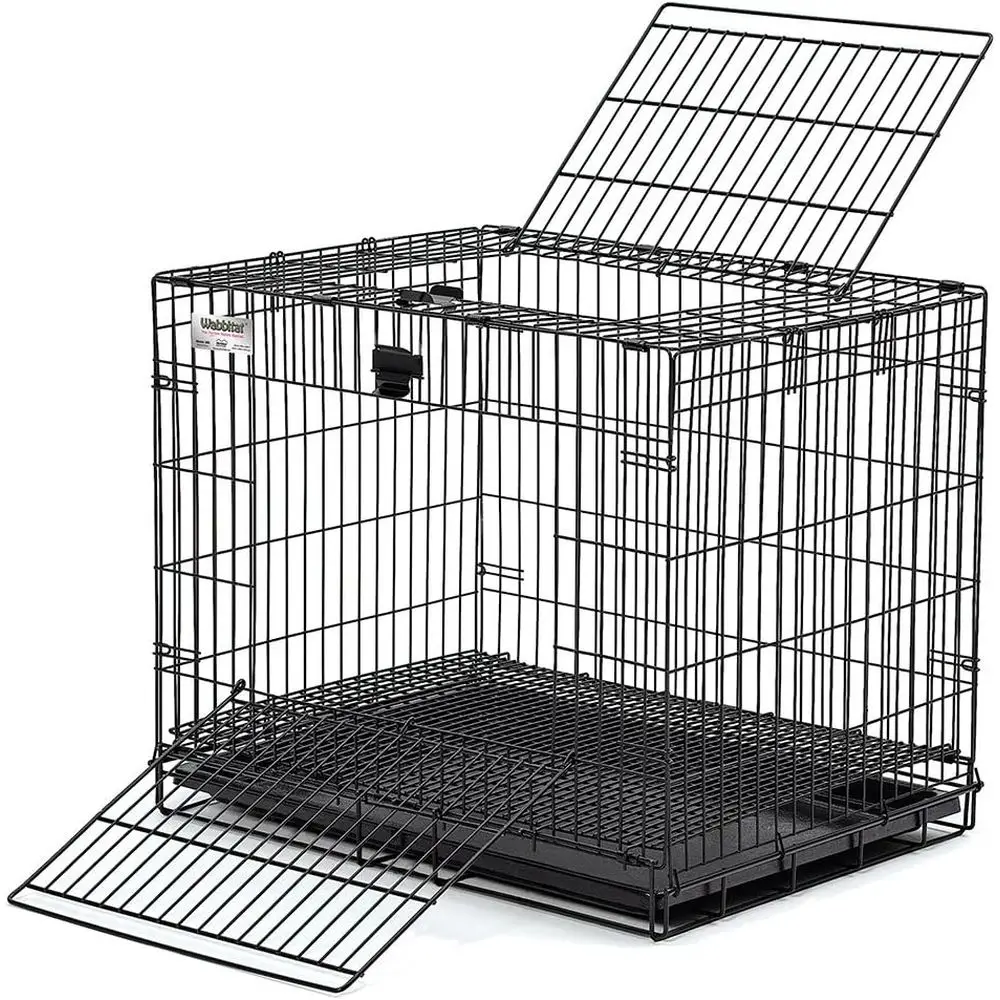 

Small Wabbitat Rabbit Cage, Grid Mesh loor, Removable Tray, Top & ront Door Acc, Rust Resistant inish, No Tools Required