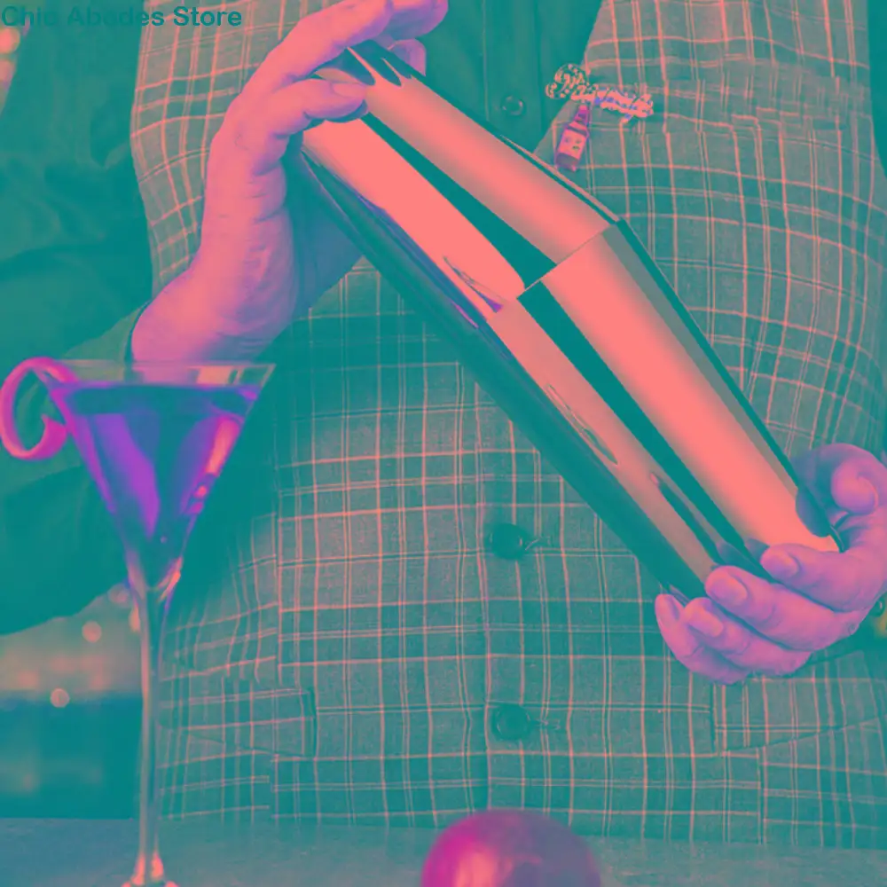 

3/4Pcs Stainless Steel Cocktail Mixer Kit Professional 600/700ml Cocktail Mixer Set Anti-corrosion Rustproof Bartender Kit