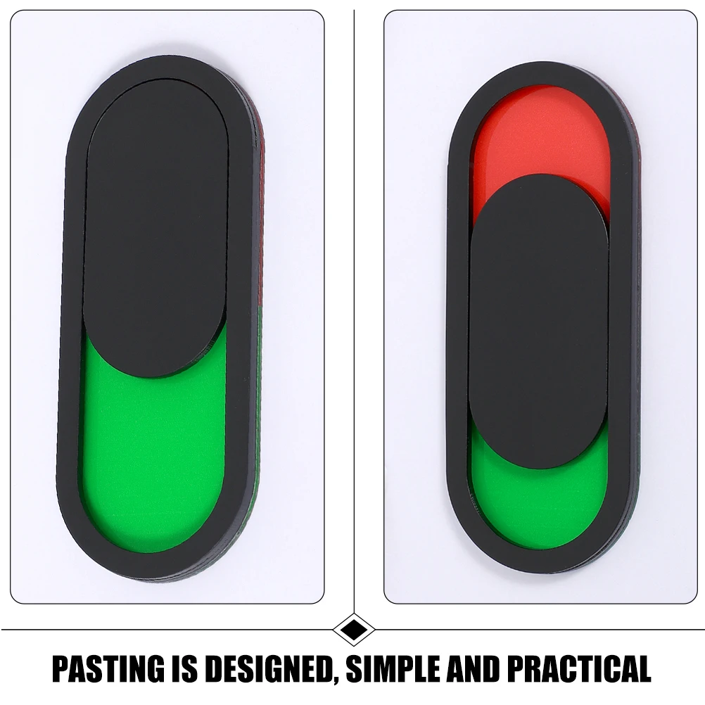 

5pcs Black ID Plate 10x4cm Vacant Occupied Slider Bathroom Toilet Restroom Door Privacy Signs Practical Durability