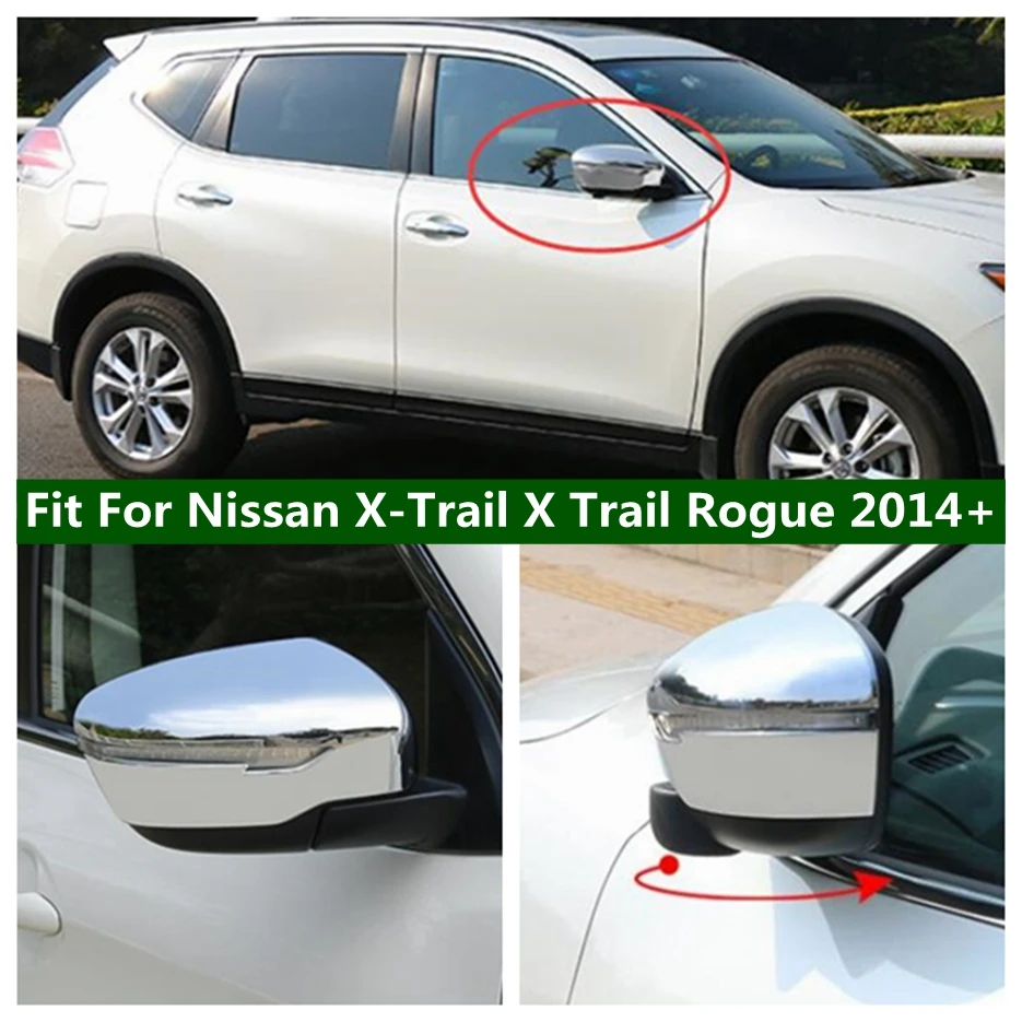 

Outside Door Rearview Mirror Cover Protector Decoration Cap Trim For Nissan X-Trail X Trail Rogue 2014 - 2020 Car Accessories