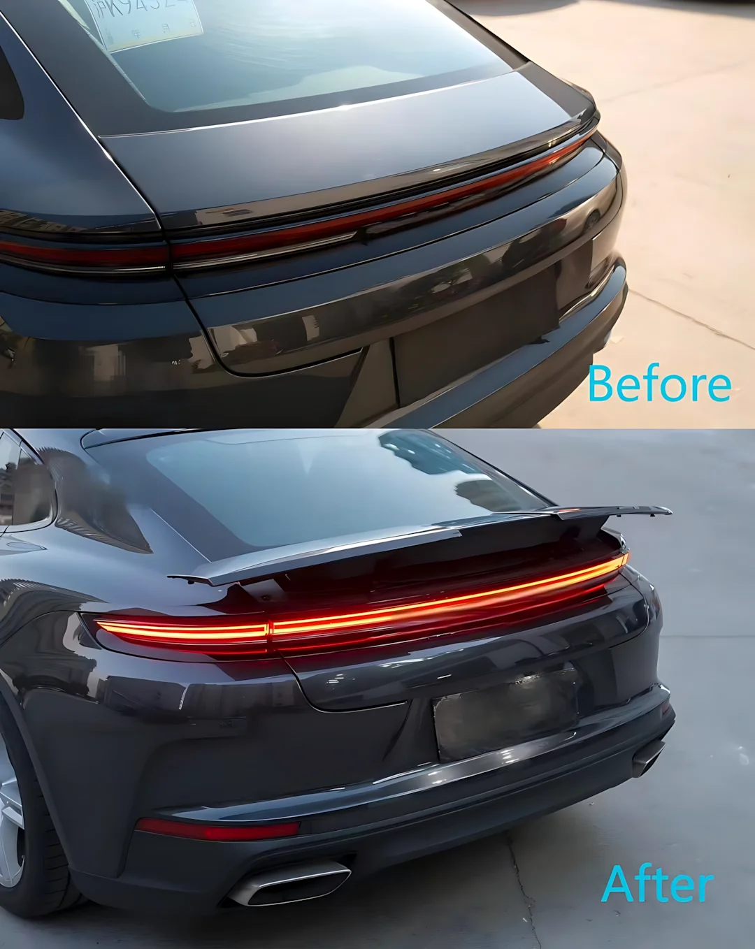 2017-2025 لـ 971-976 أجزاء أداء باناميرا توربو جديدة ثلاث طبقات قابلة للطي جناح خلفي كهربائي #5