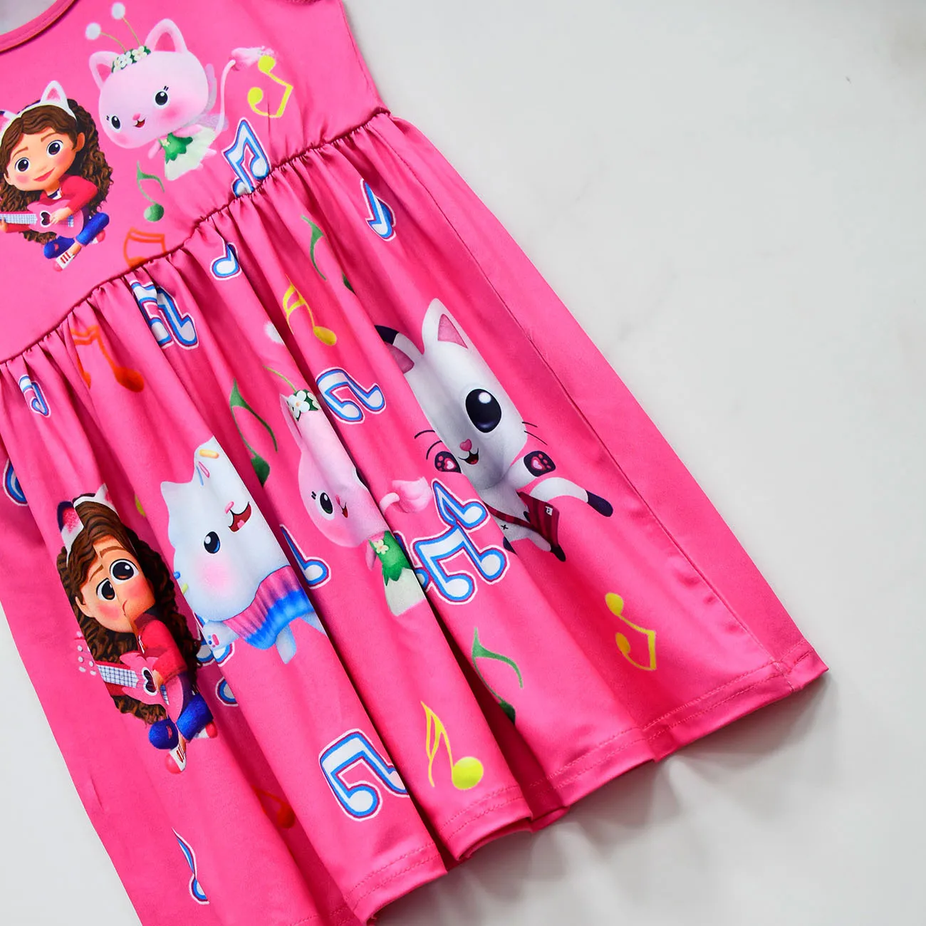 Kids Clothes Gabby Cats Short Sleeve Dress with Hat & Bag Toddler Girls Gabbys Dollhouse Party Dress Baby Girls Dress Vestidos
