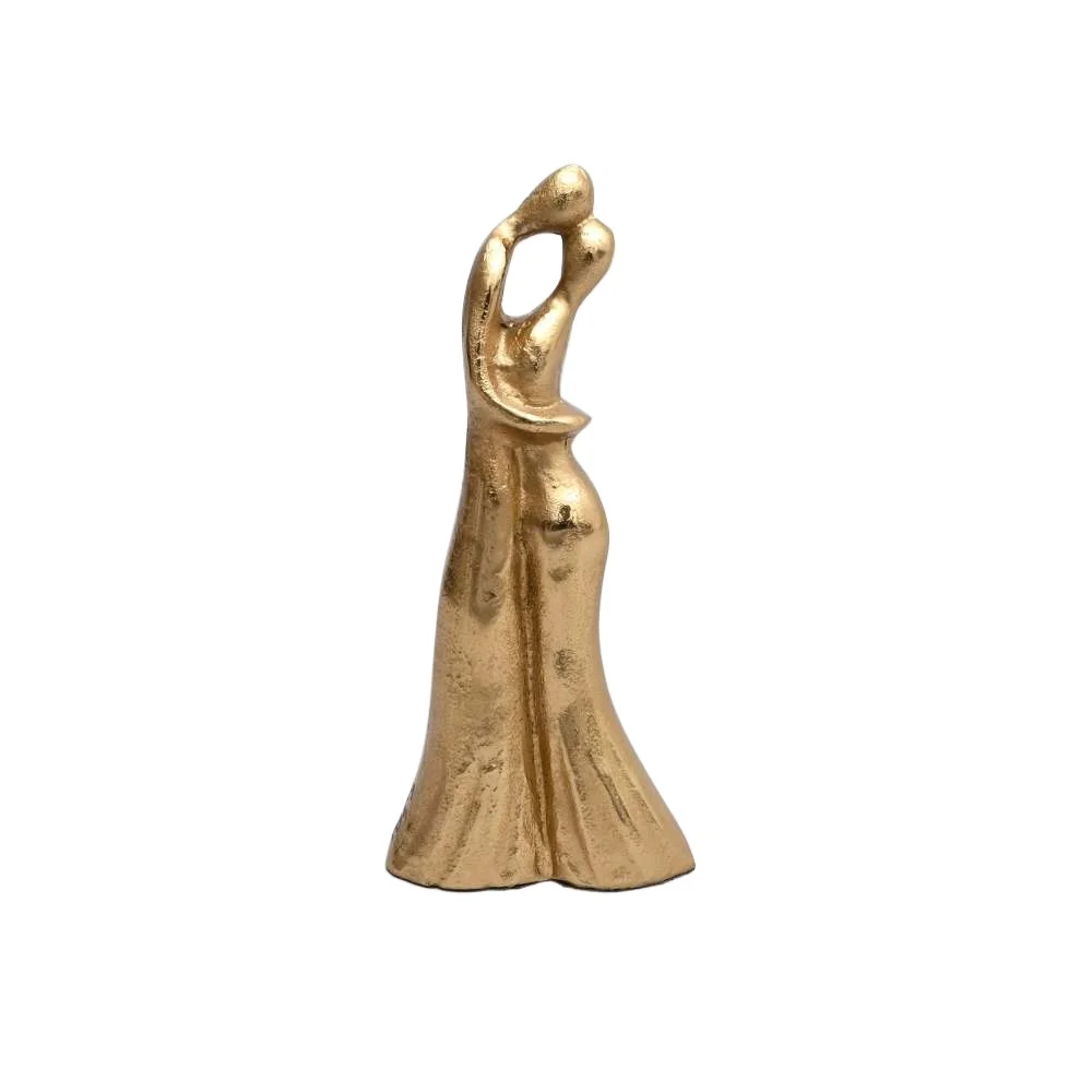 

Elegant Dancing Angel Sculpture 12" Gold Polished Aluminum Decorative Figurine metal figurine
