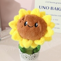 35cm/43cm Sunflower Plush Toy Soft & Cute Stuffed Flower with Happy Face Birthday Toys for Girlfriend Valentine's Day Gift Home