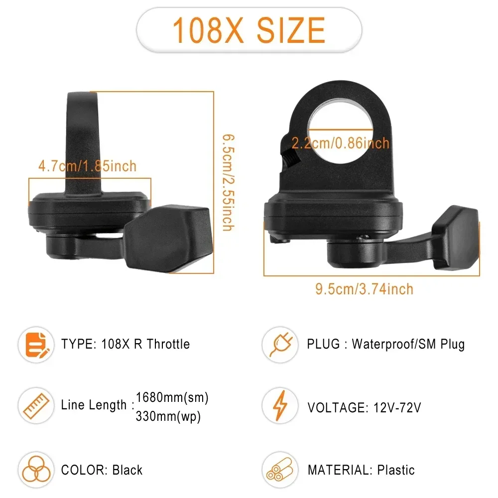 3Pin Thumb Throttle WP per Smartgyro Speedway & Rockway Maxwheel T4 T4 Dual Electric Scooter Finger Throttle 108X parti di riparazione