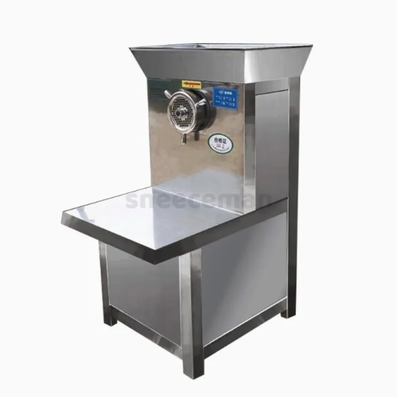 مفرمة اللحم الكهربائية التجارية من الفولاذ المقاوم للصدأ صانع السجق مطحنة الطعام مع منتج أغذية السجق القطاعة المروحية