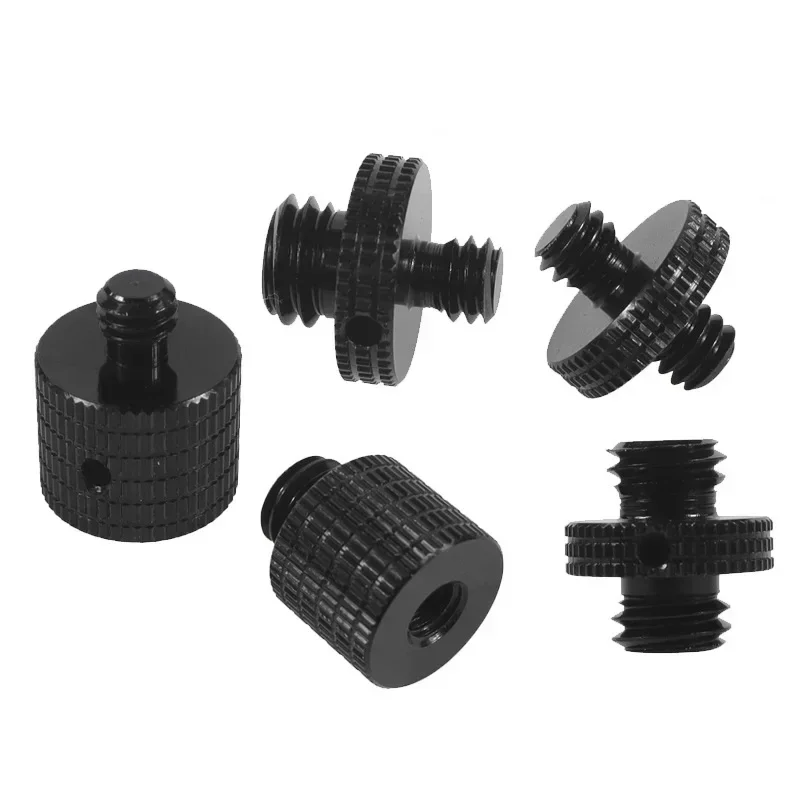 Adaptador de tornillo de conversión de cámara reforzado, tornillo macho hembra de 1/4 "a 1/4 3/8 para monopié, trípode, accesorios de montaje de luz con cabezal esférico