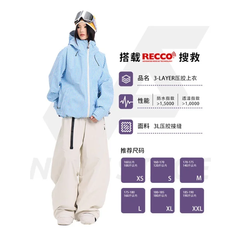 3L Seam-Taped Ski Hard Shell Jacket – Waterproof Windproof Abrasion Resistant Outwear