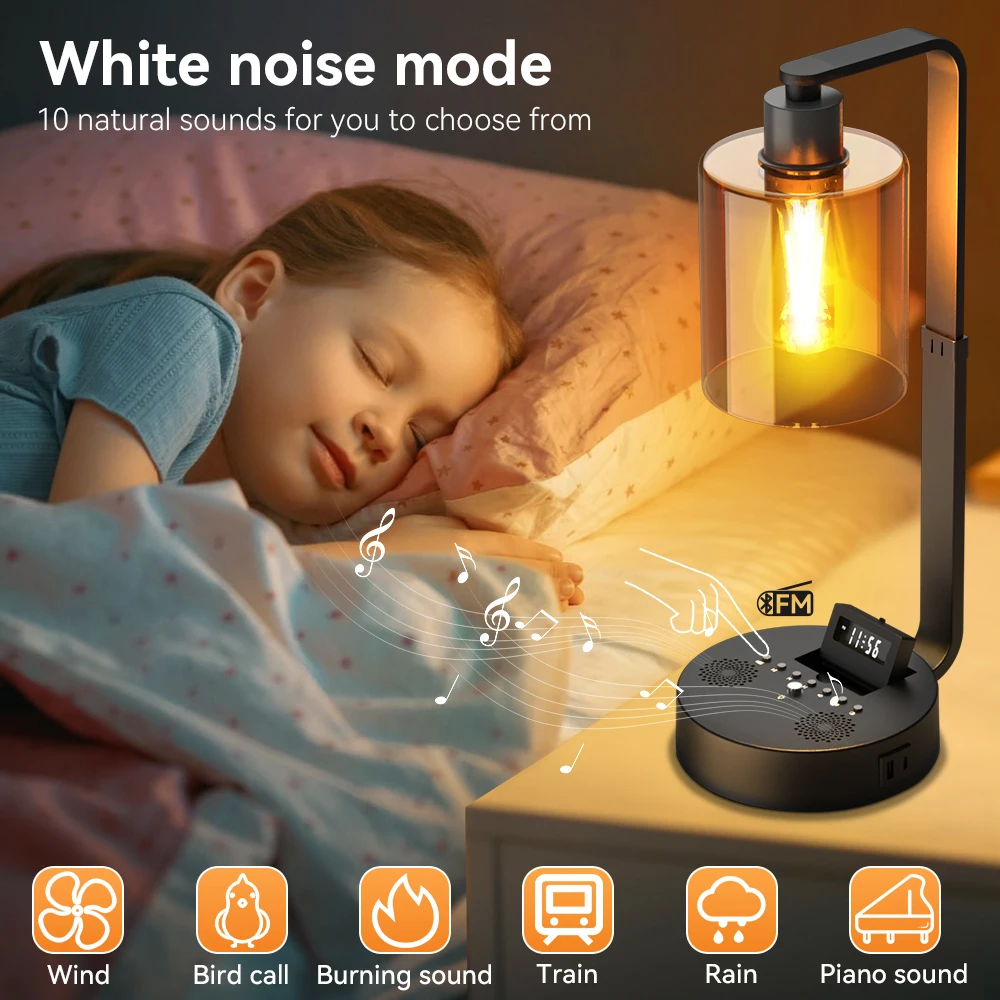 LED Table Lamp Bedside Table Lights Touch Switch Bedroom Living Room Study Night Lights E27 Dimmable Office Lighting Home Decor