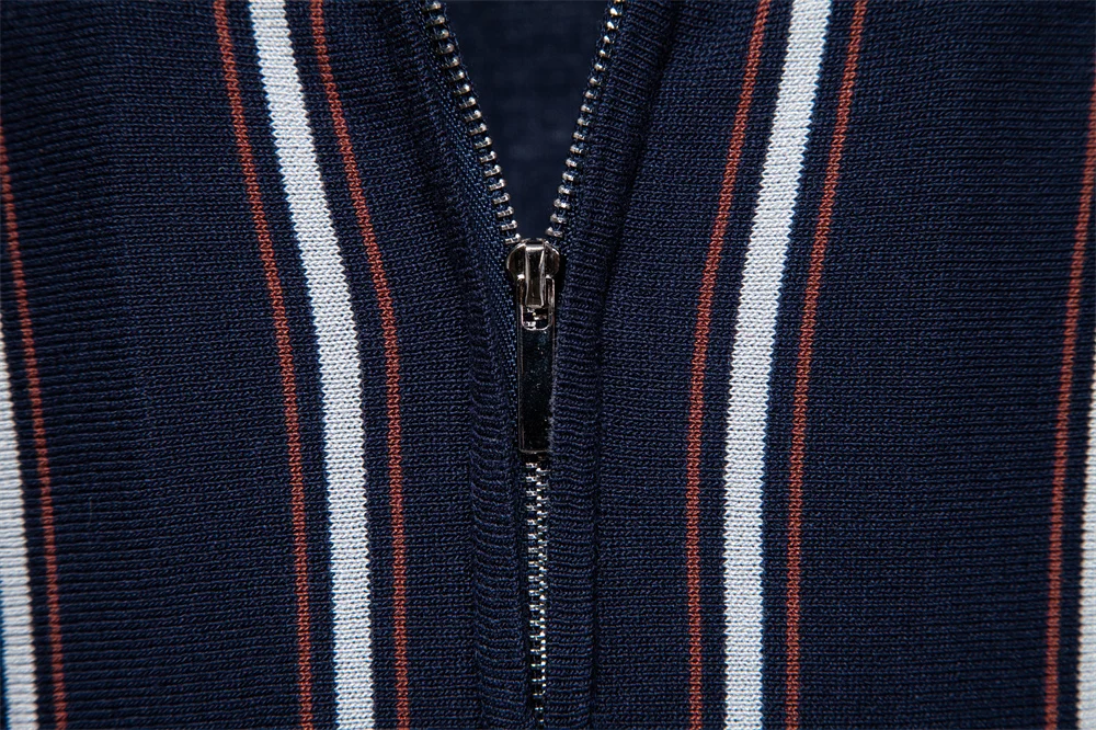 AIOPESON Herren Gestreiftes Poloshirt im Old Money Stil Kurzarm Weich Atmungsaktiv Lässig Eleganter Stoff für Komfortables Tragen – Detail 8
