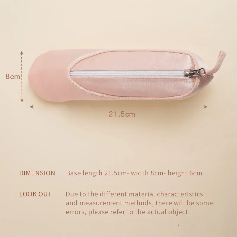 Ballet Shoe Pencil Case Makeup Bag Stationery Storage Cosmetic Holder Bag for Dancers Purse Keyring Dance Accessory Ballet Gifts