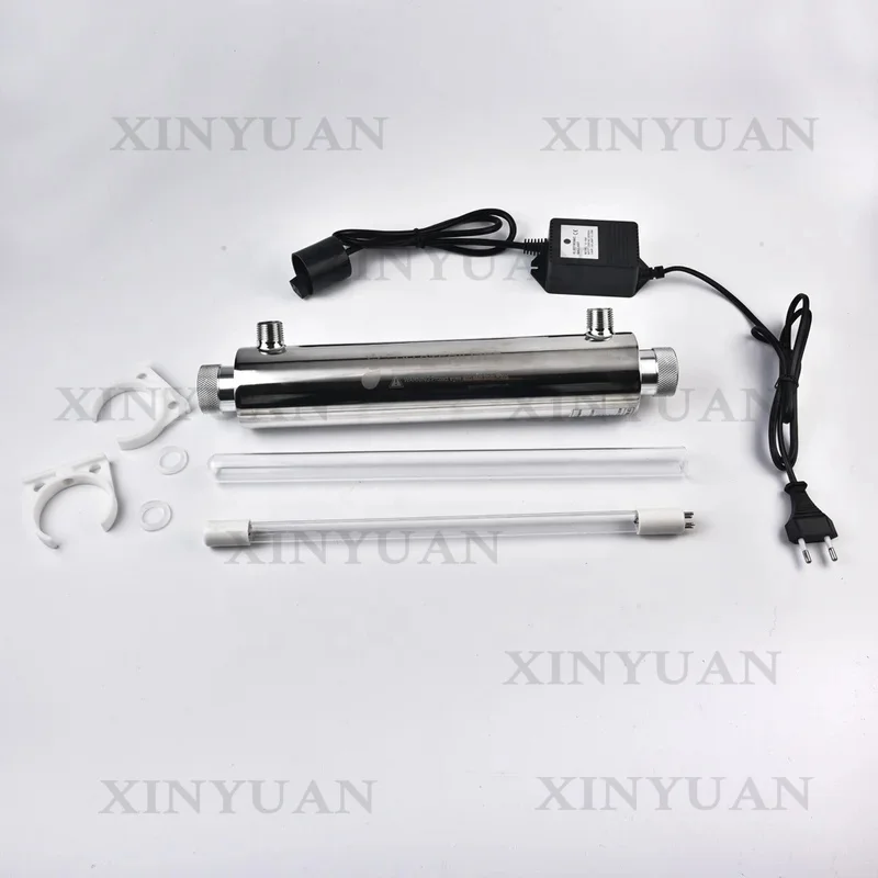 Portable UV Water Sterilizer & Filter – 16W 2GPM, Compatible with Reverse Osmosis System