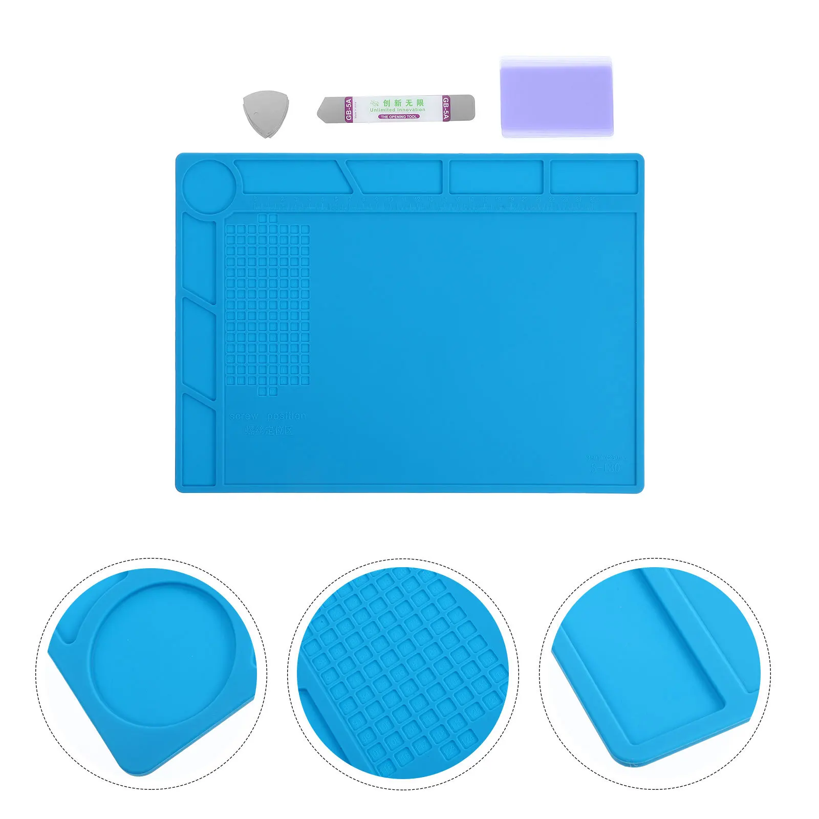 

1 Set Silicone Heat Resistant Iron Workbench Insulated Protection Pad For Phone Computer Repair Large Size Lightweight Soldering